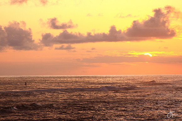 Lone Paddle Boarder